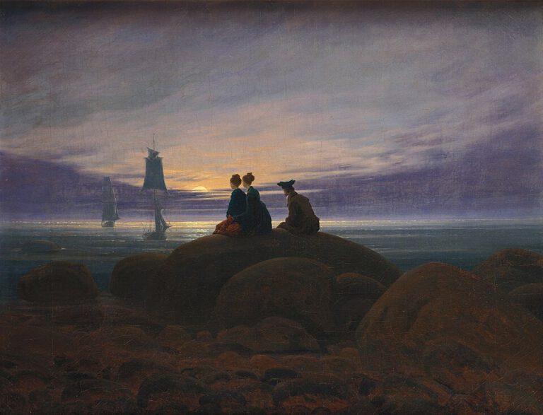 "Moonrise by the Sea", Caspar David Friedrich (1822)